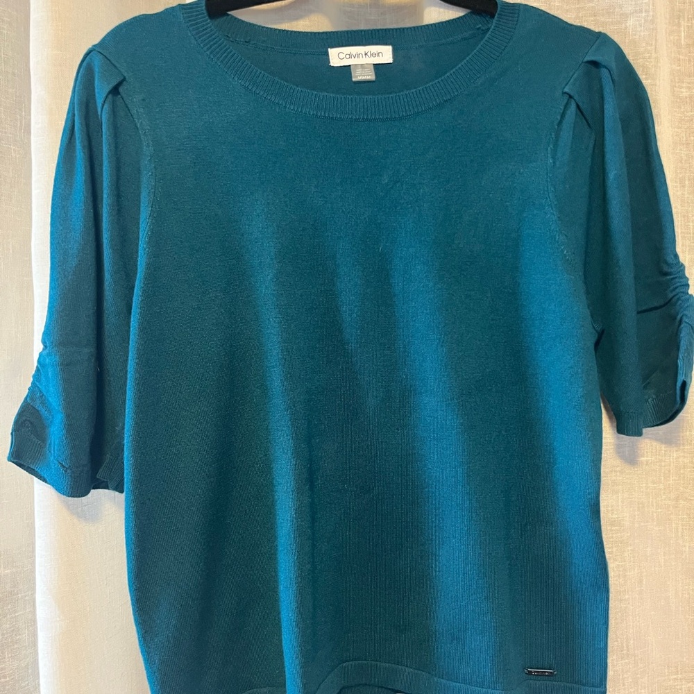 Calvin Klein Turquoise Short Sleeve Top